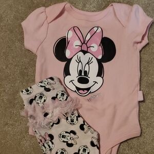 Disney Minnie Mouse Pink Bodysuit